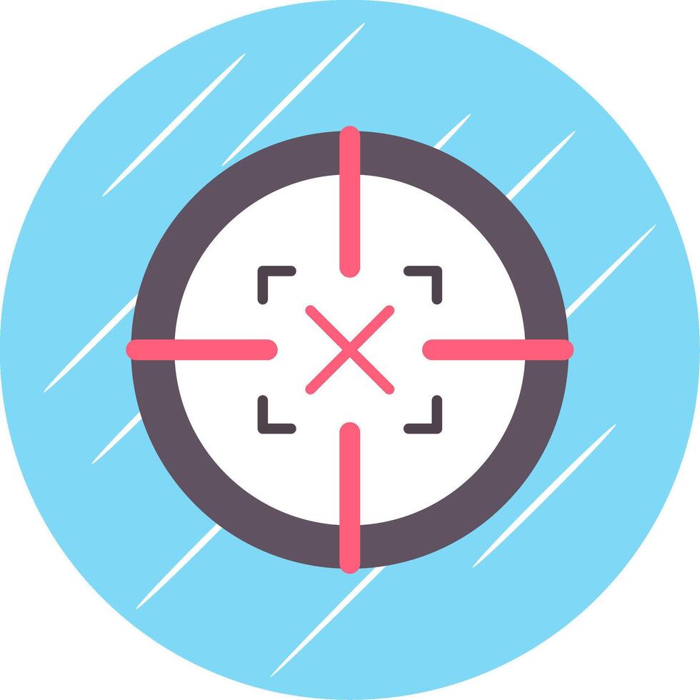 Scope Flat Circle Icon Design vector