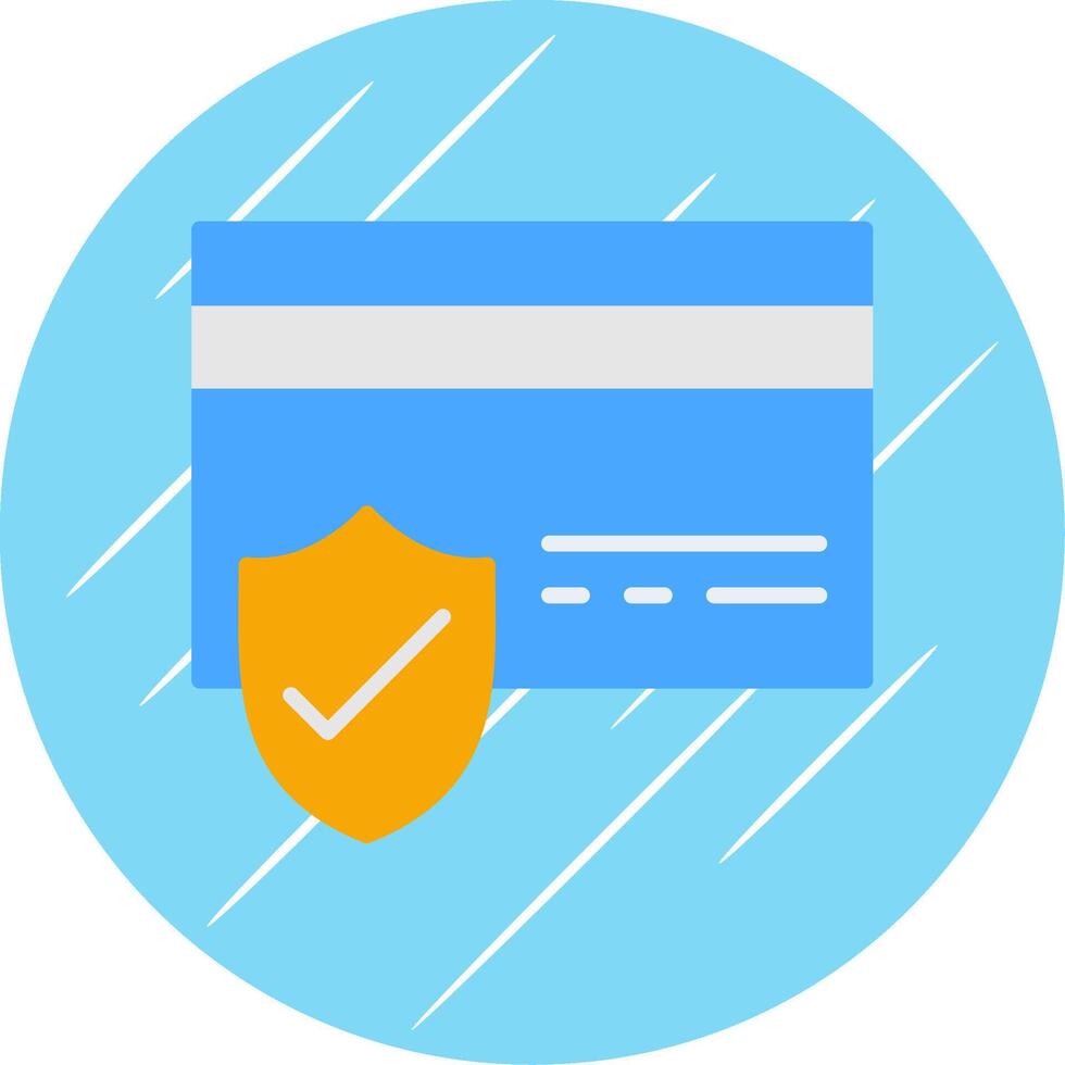 Secure Payments Flat Circle Icon Design vector