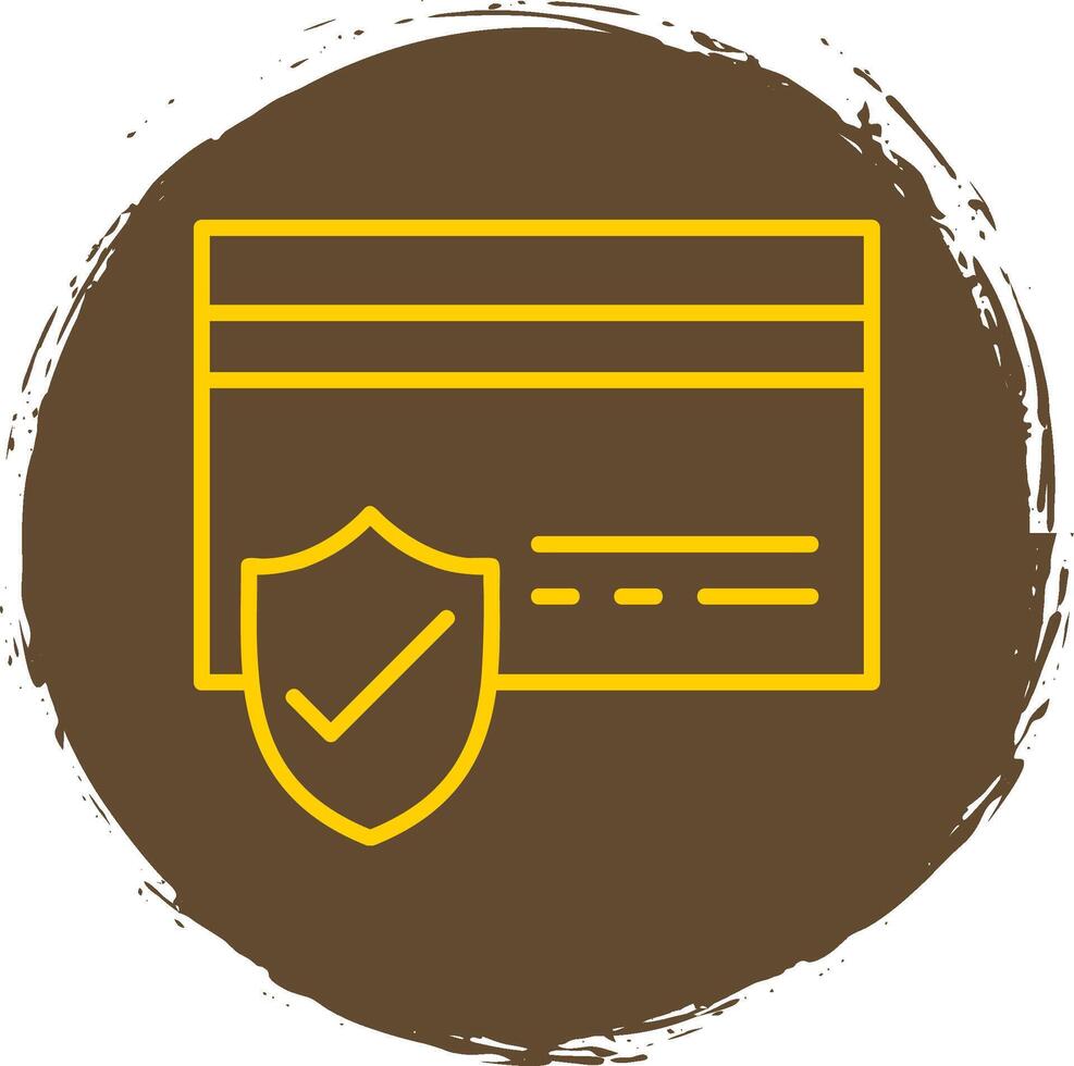 Secure Payments Line Circle Sticker Icon vector