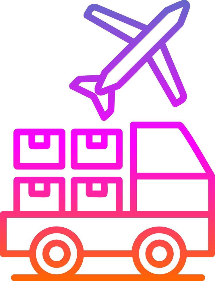 Logistic Service Provider Line Gradient Icon Design vector