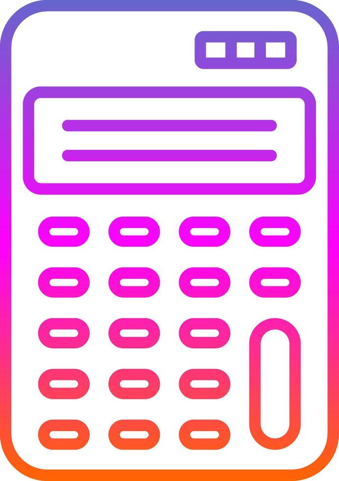 Scientific Calculator Line Gradient Icon Design vector
