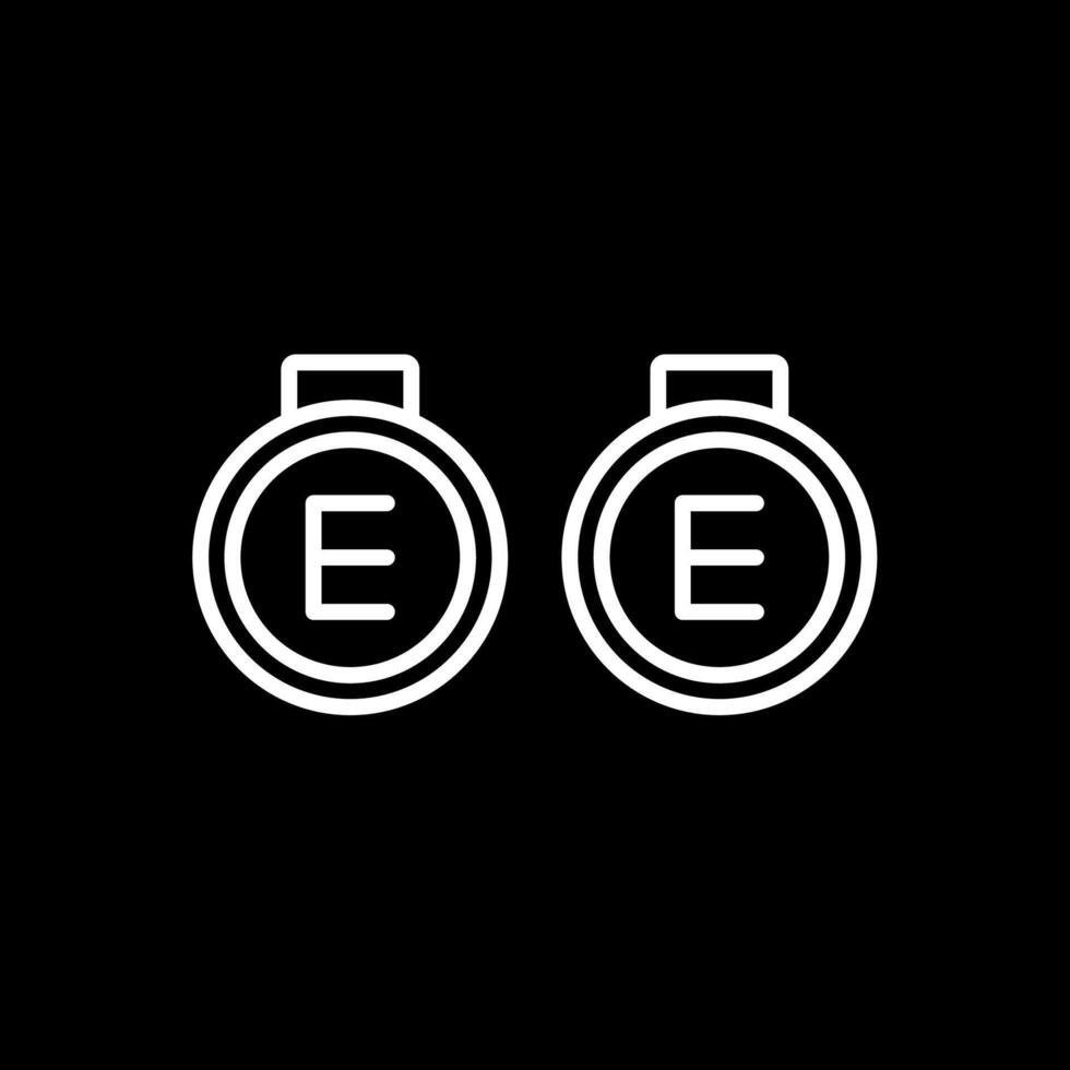 Signet Ring Line Inverted Icon Design vector