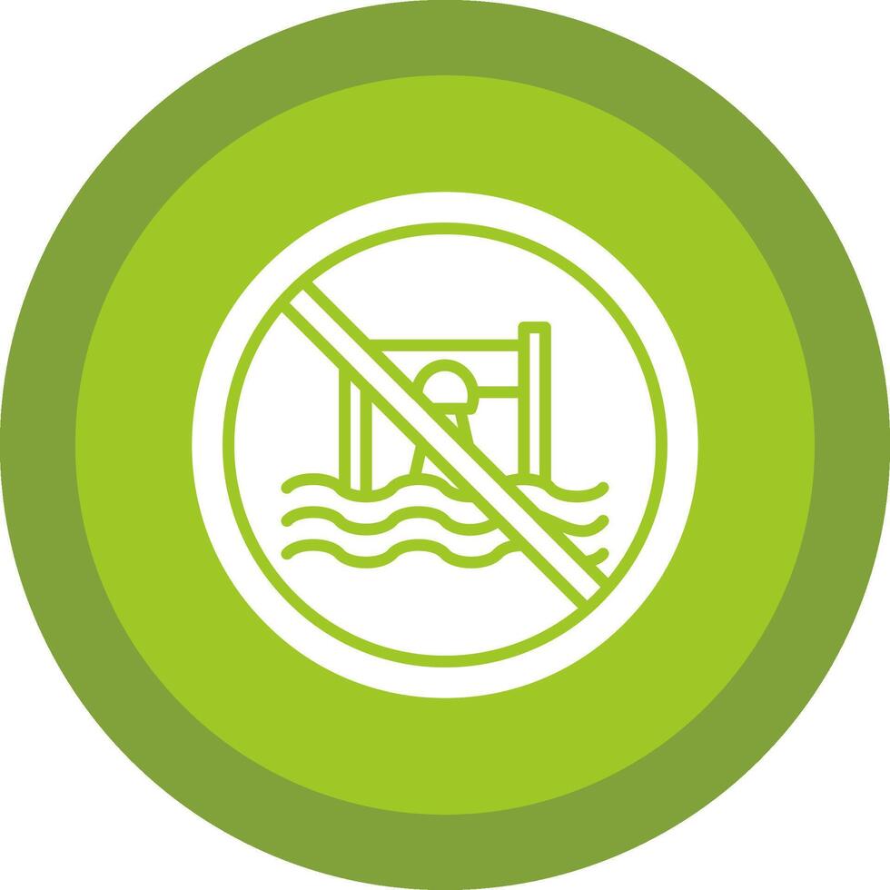 Prohibited Sign Glyph Due Circle Icon Design vector