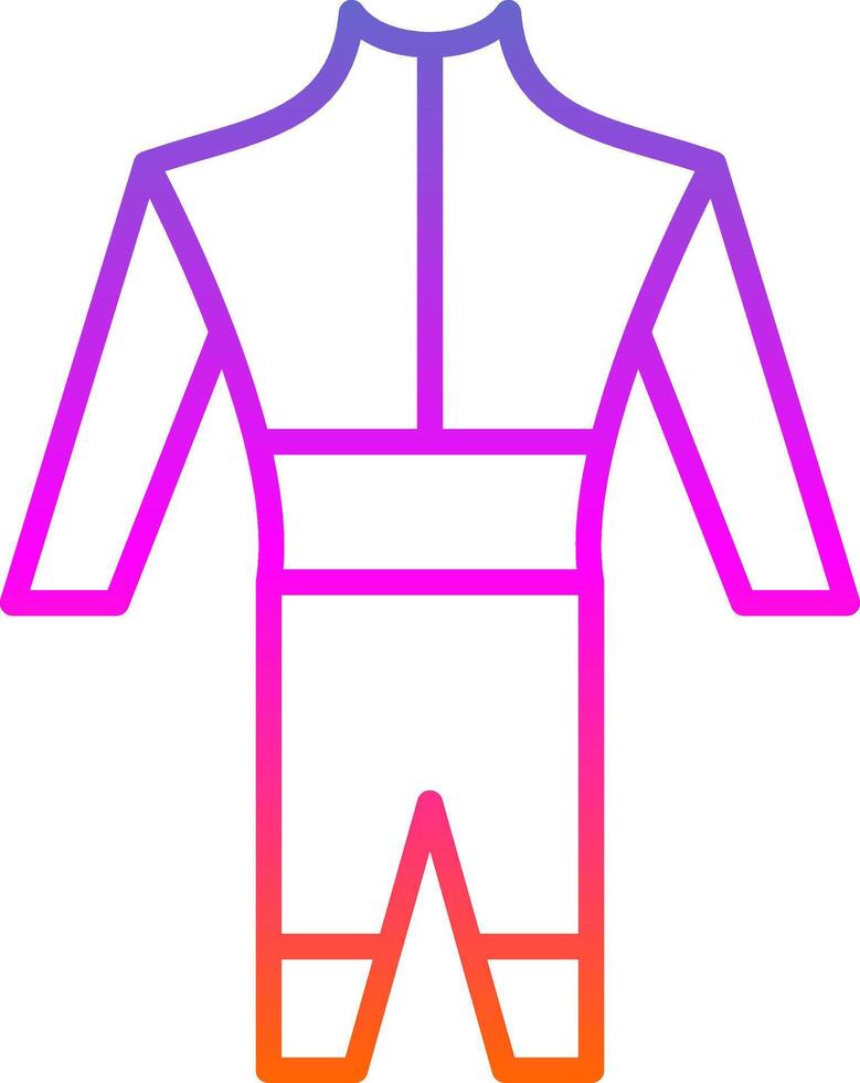 Wetsuit Line Gradient Icon Design vector
