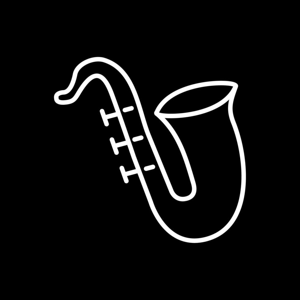 Sax Line Inverted Icon Design vector