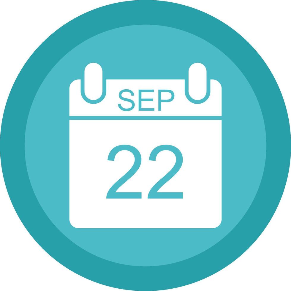September Glyph Due Circle Icon Design vector