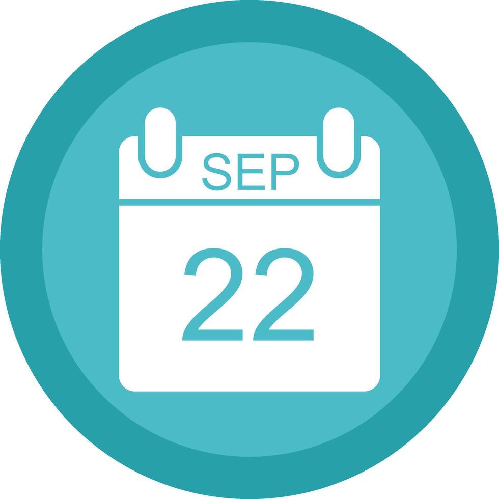 September Glyph Due Circle Icon Design vector