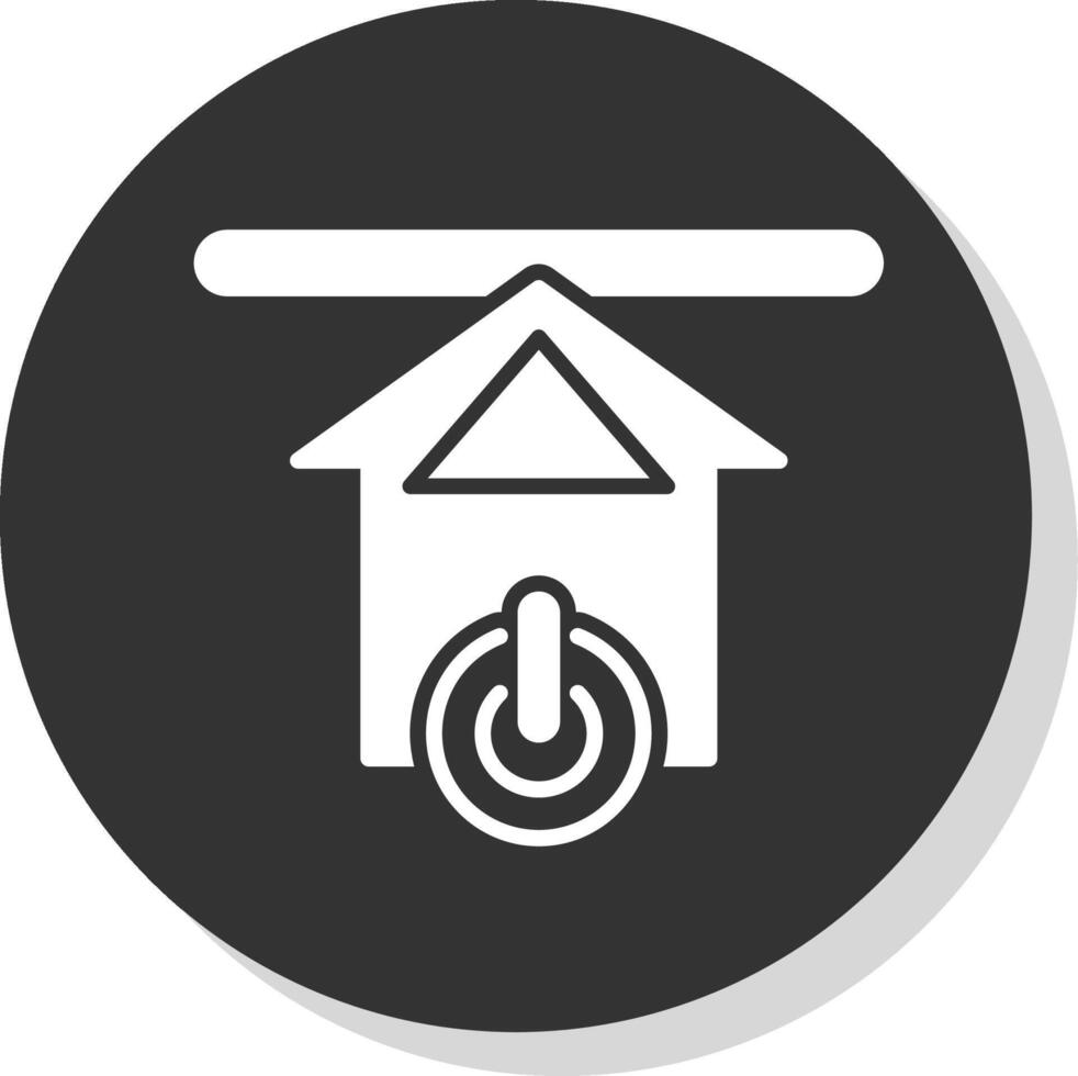 Upload Glyph Shadow Circle Icon Design vector