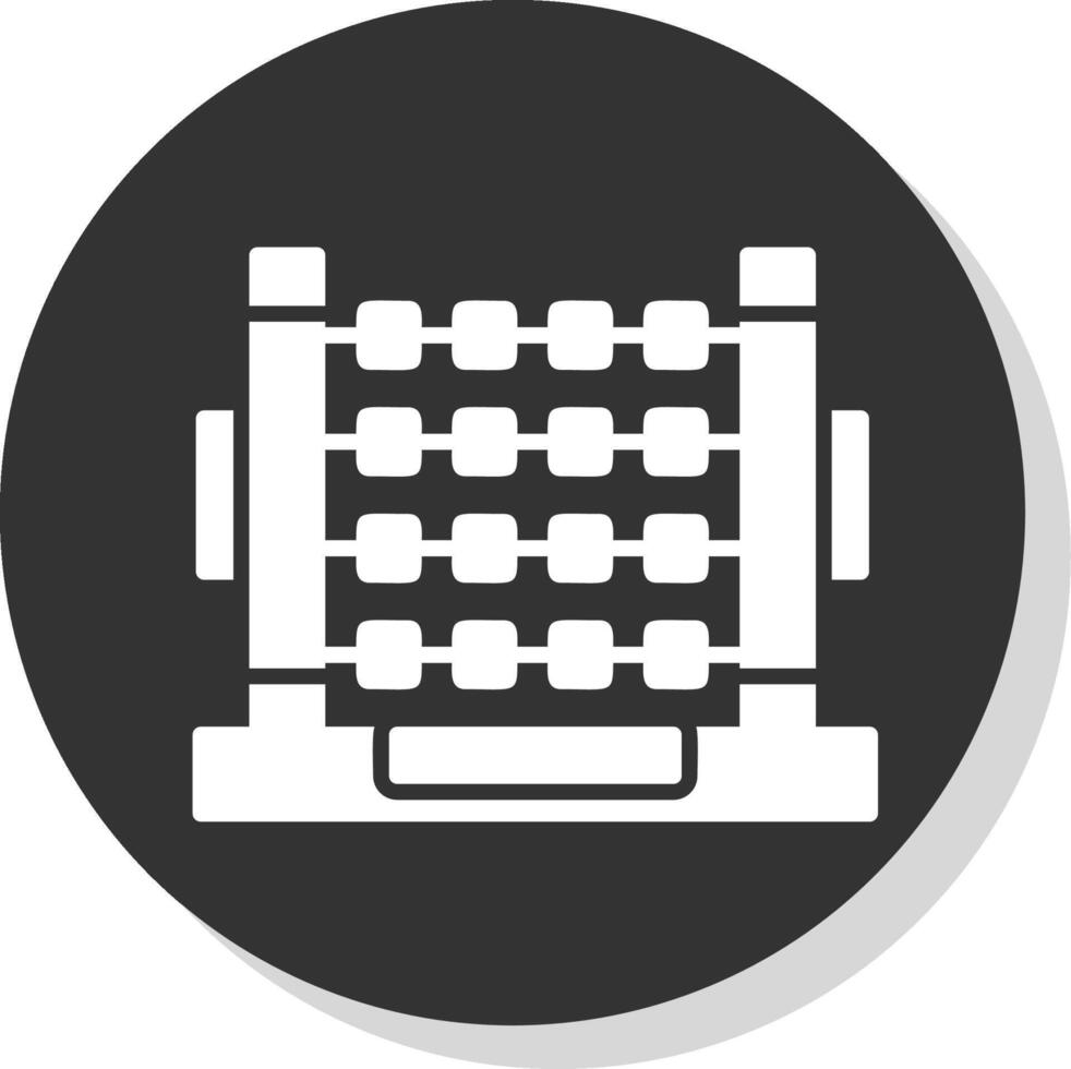 Abacus Glyph Shadow Circle Icon Design vector