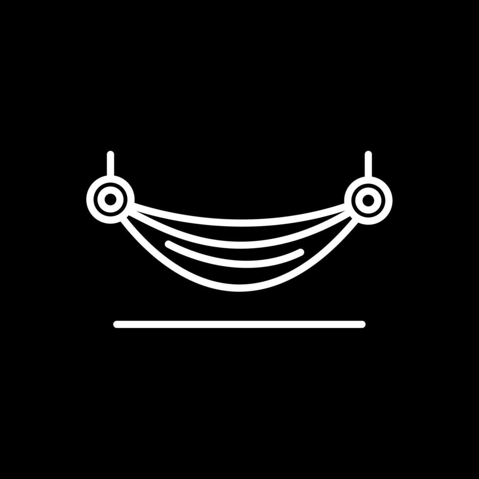 Hammock Line Inverted Icon Design vector