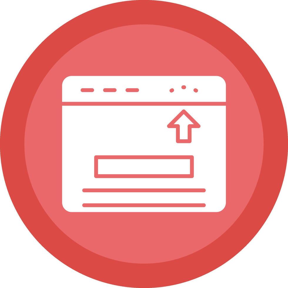 Search Bar Glyph Due Circle Icon Design vector