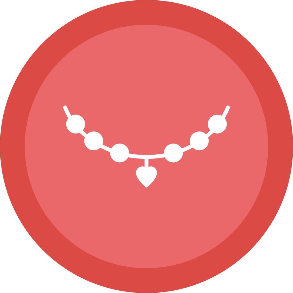 Necklace Glyph Due Circle Icon Design vector