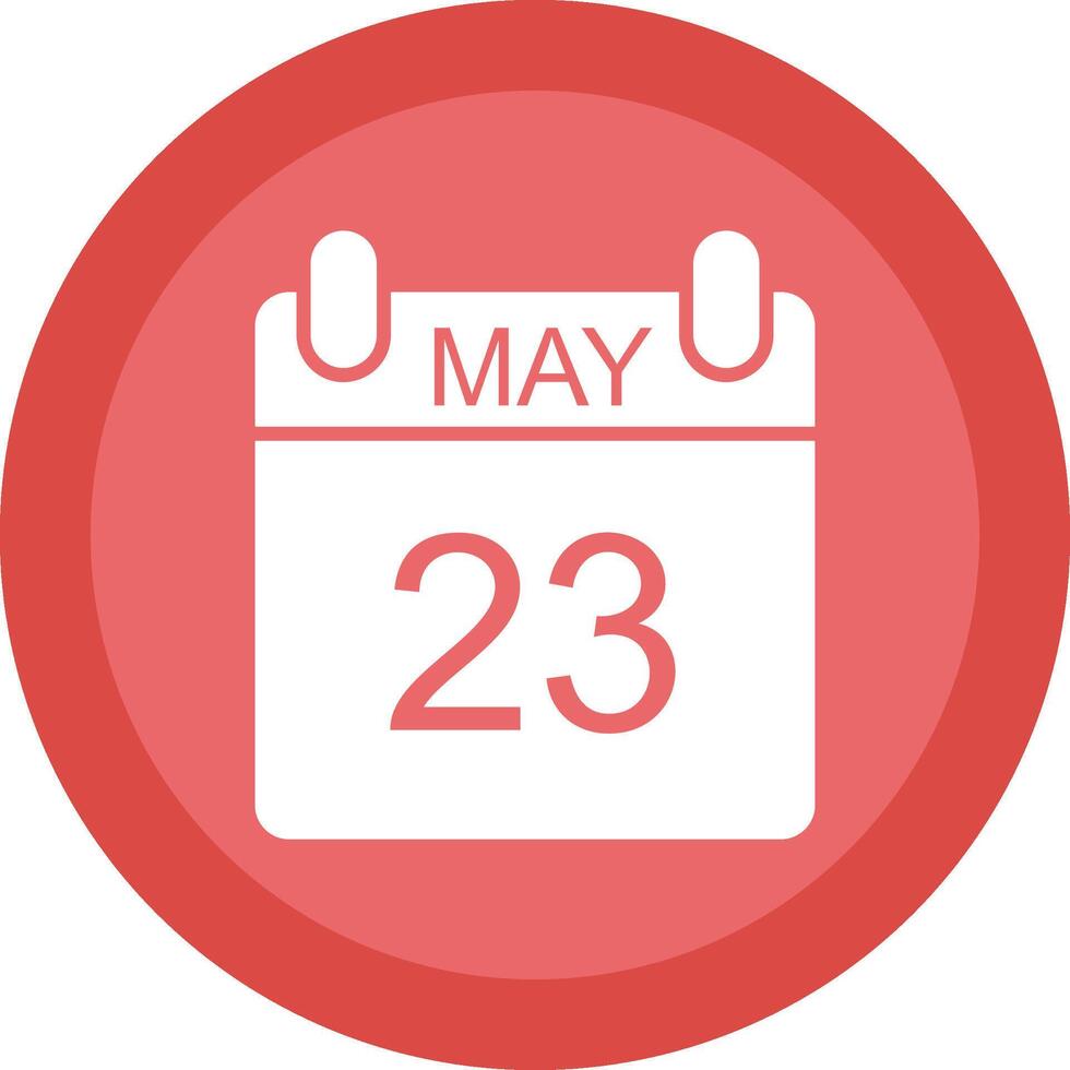 May Glyph Due Circle Icon Design vector
