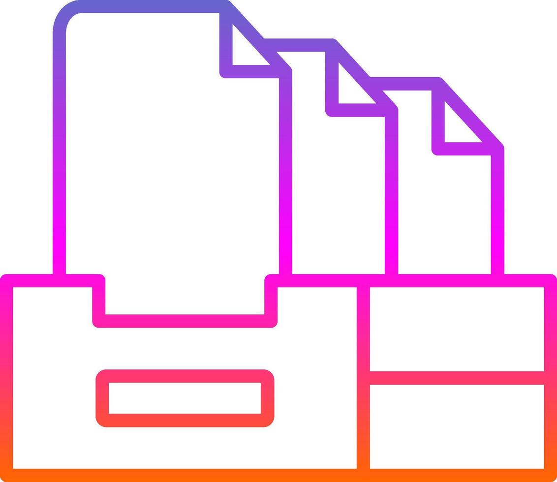 Files Line Gradient Icon Design vector