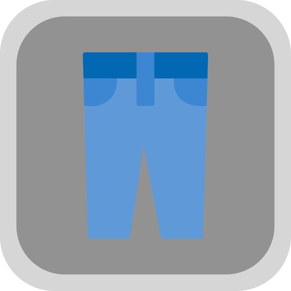 Jeans Flat round corner Icon Design vector