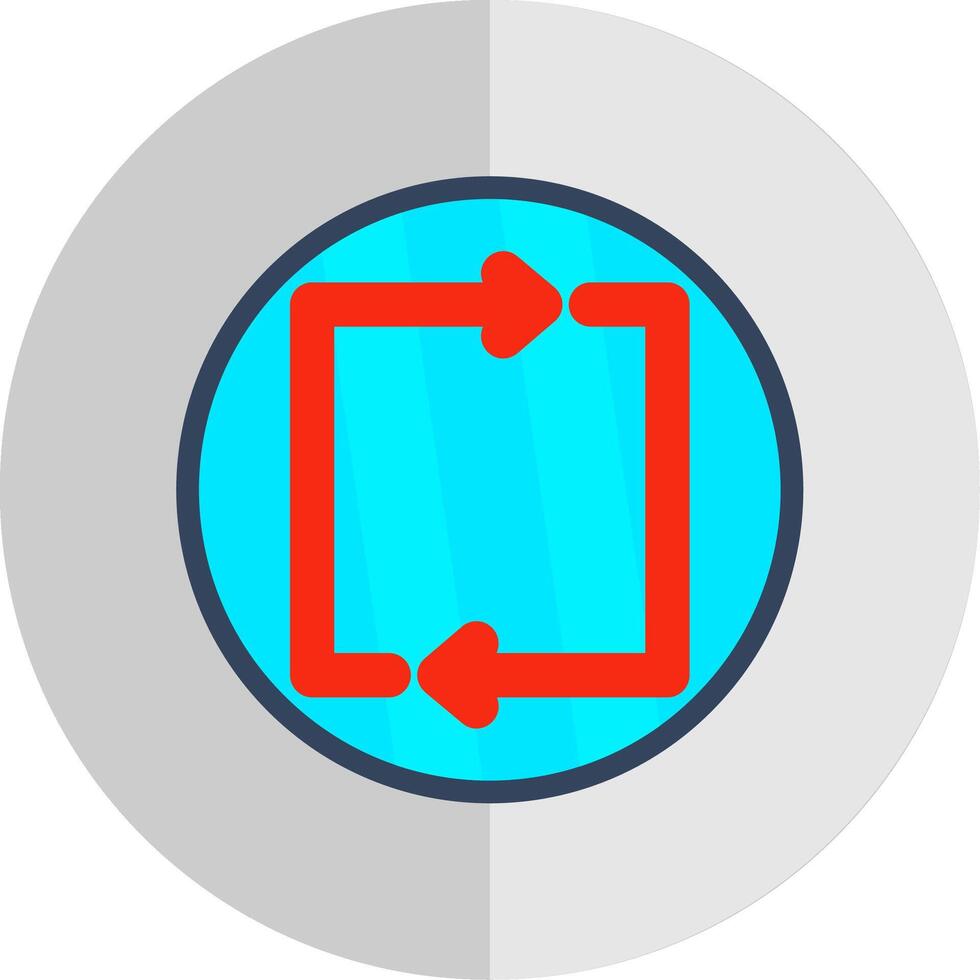 Loop Flat Scale Icon Design vector