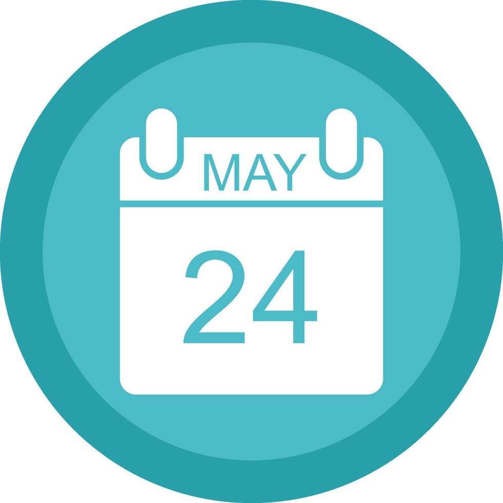 May Glyph Due Circle Icon Design vector