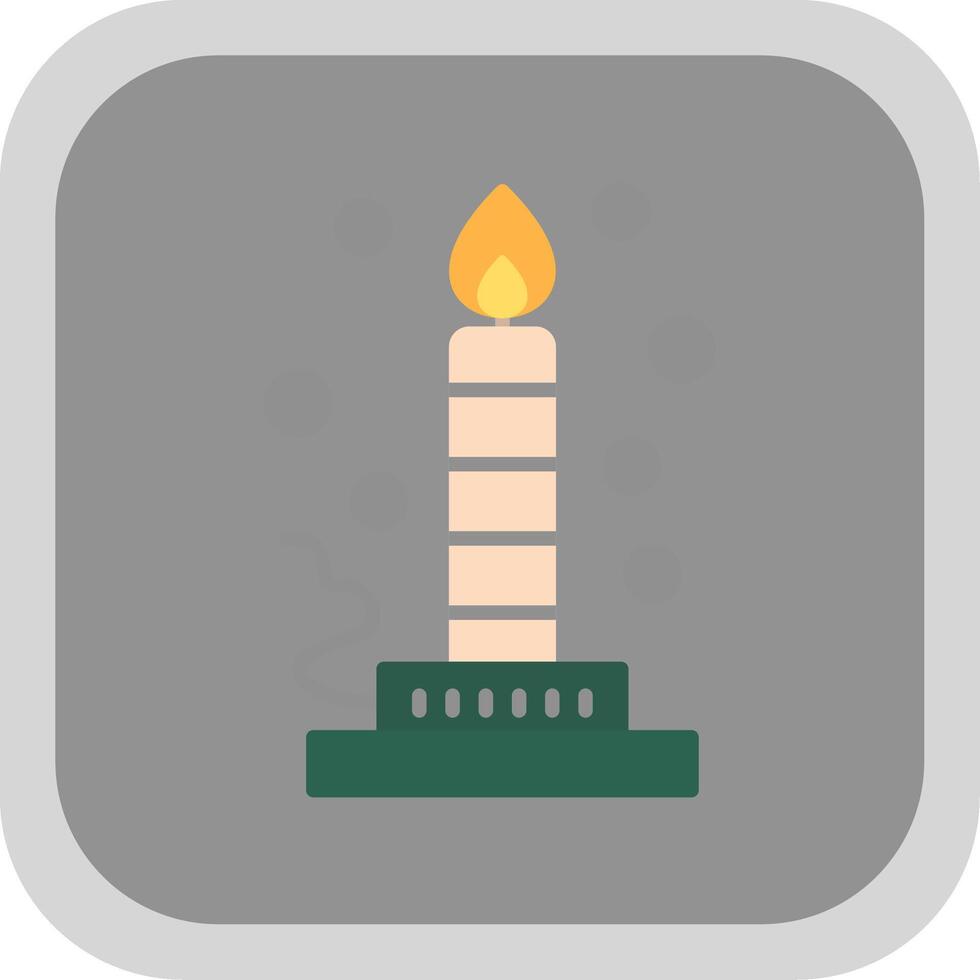 Bunsen Burner Flat round corner Icon Design vector