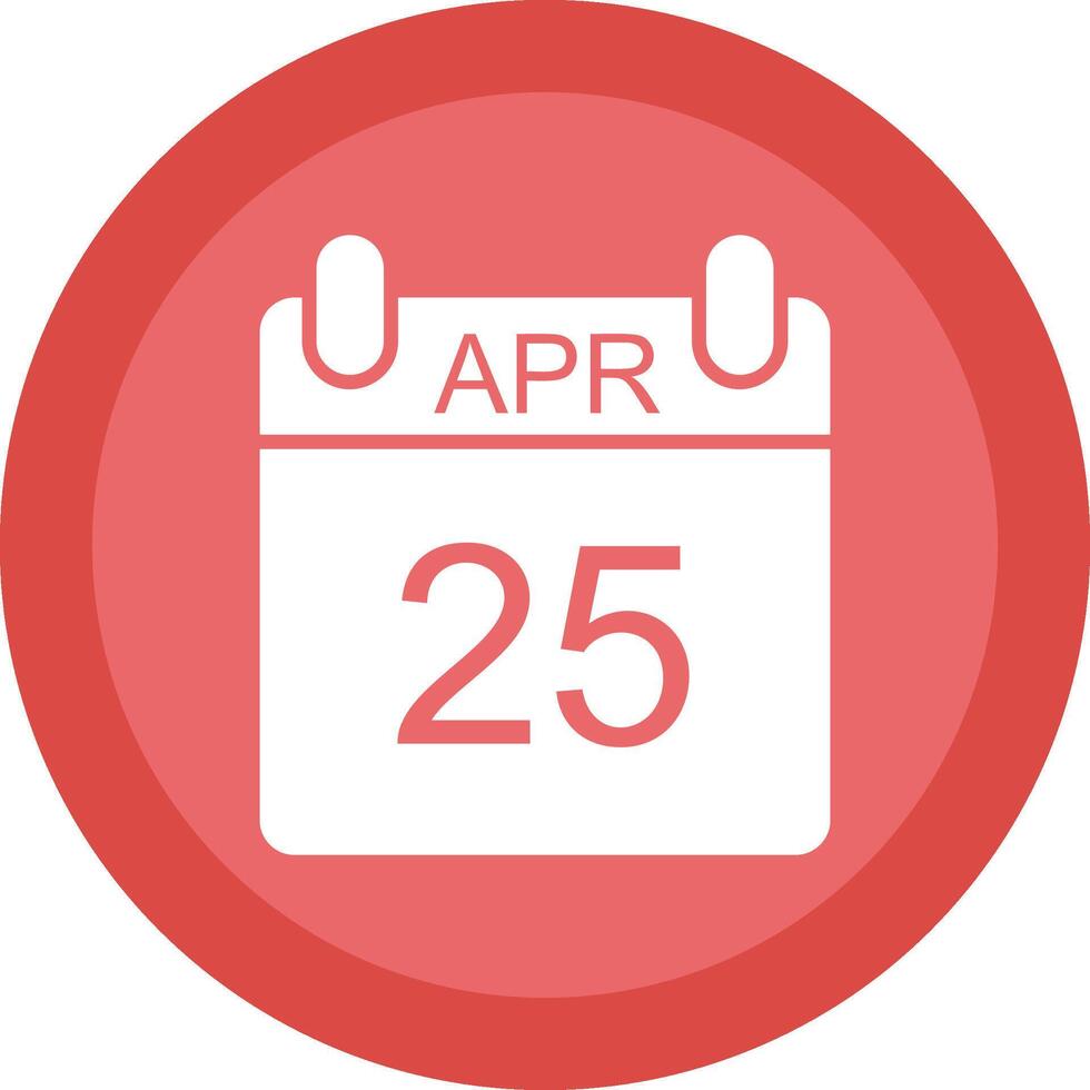 April Glyph Due Circle Icon Design vector