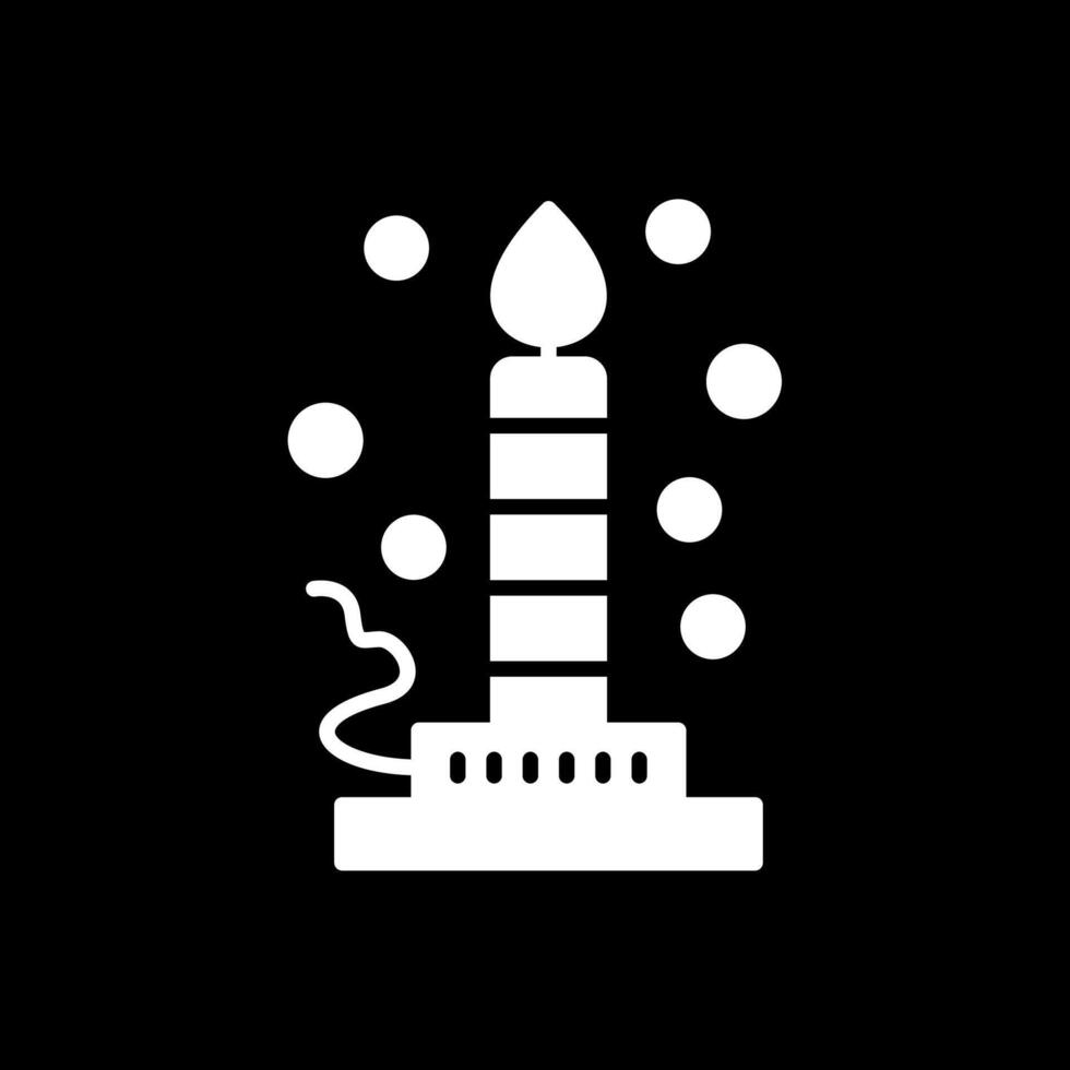 Bunsen Burner Glyph Inverted Icon Design vector