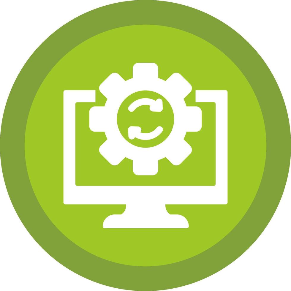 Data Processing Glyph Due Circle Icon Design vector