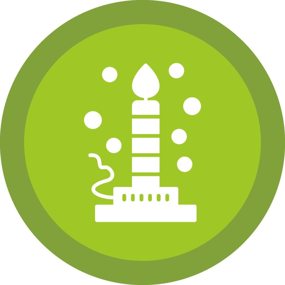Bunsen Burner Glyph Due Circle Icon Design vector