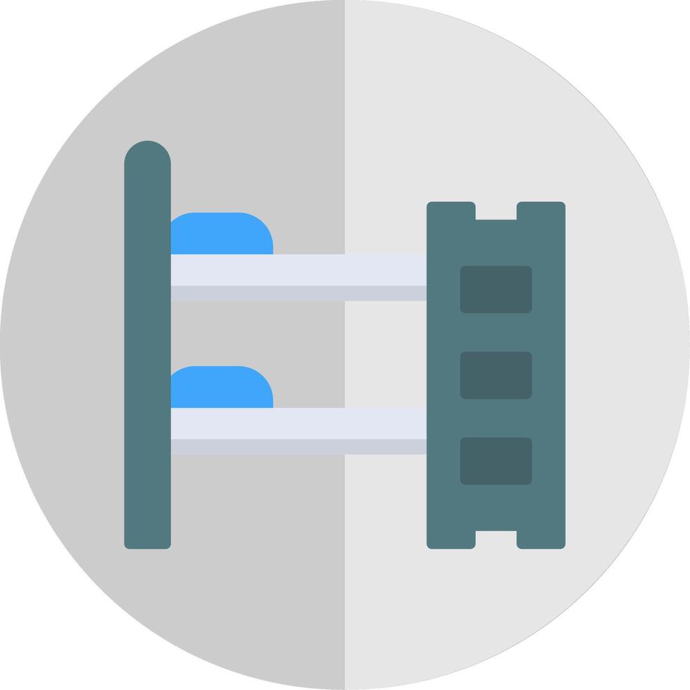 Bunk Bed Flat Scale Icon Design vector
