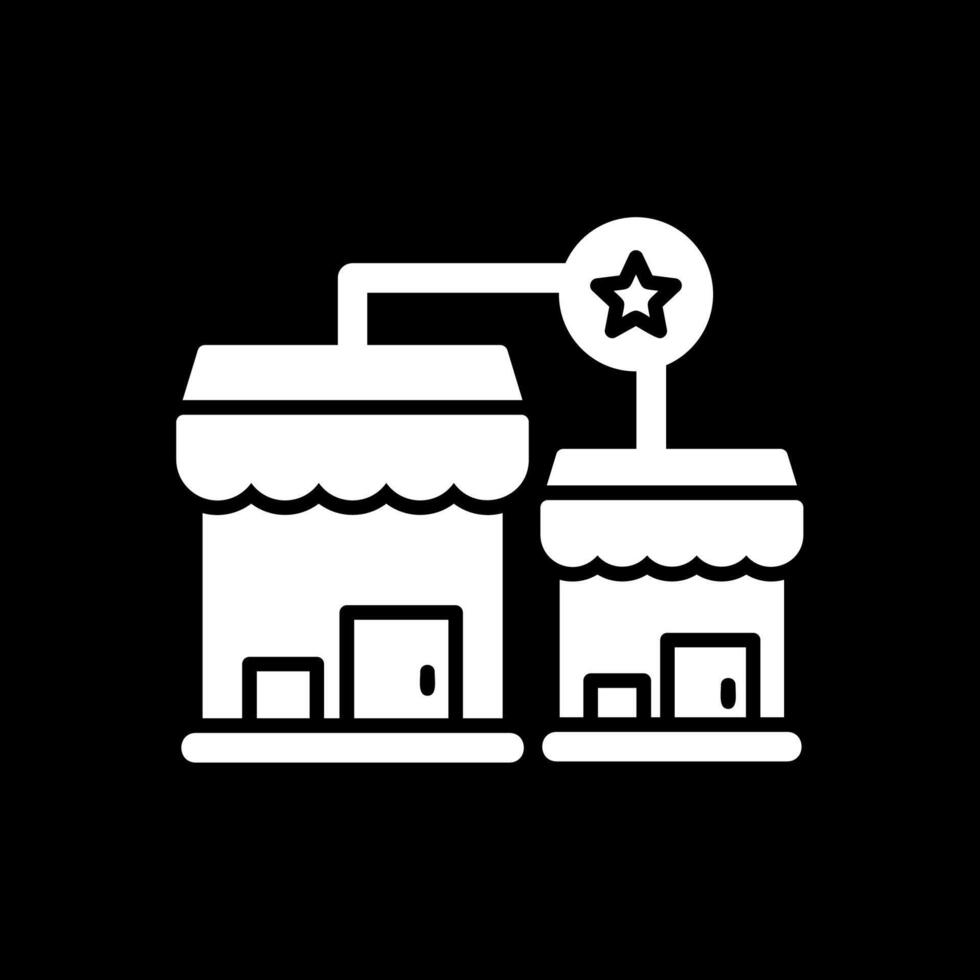 Franchise Glyph Inverted Icon Design vector