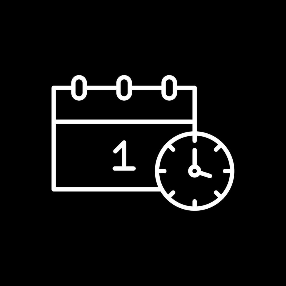 New Year Line Inverted Icon Design vector