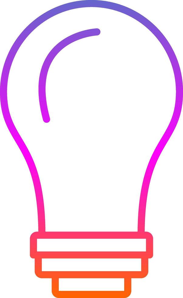 Light Bulb Line Gradient Icon Design vector