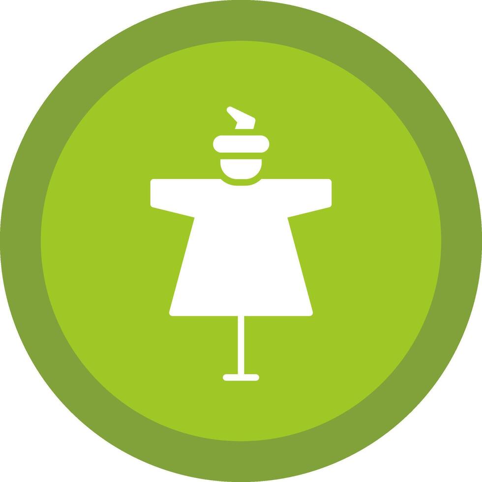 Scarecrow Glyph Due Circle Icon Design vector