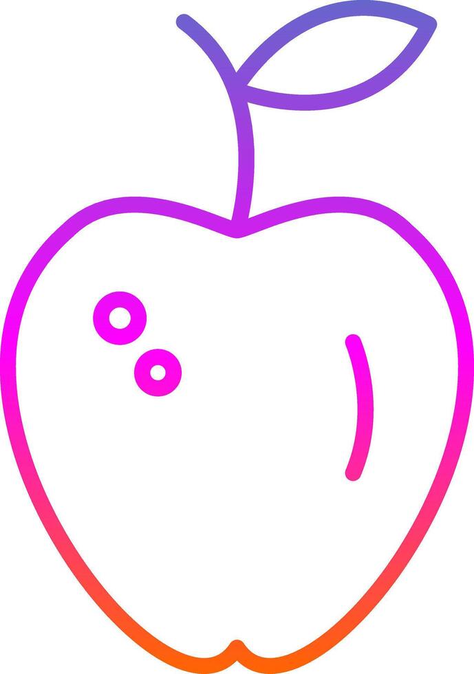 Apple Line Gradient Icon Design vector