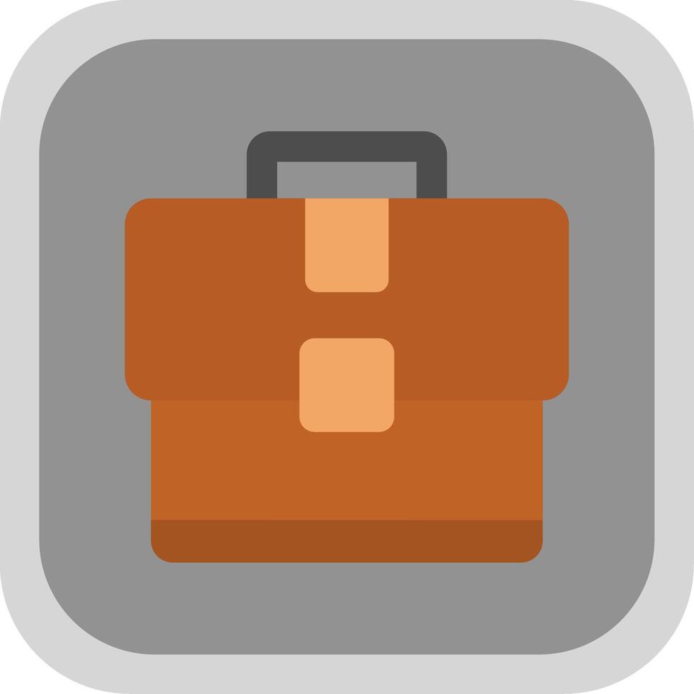 Briefcase Flat round corner Icon Design vector