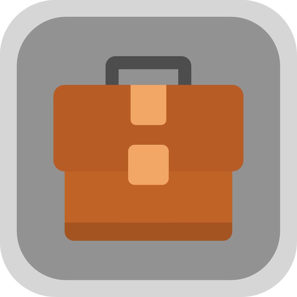 Briefcase Flat round corner Icon Design vector