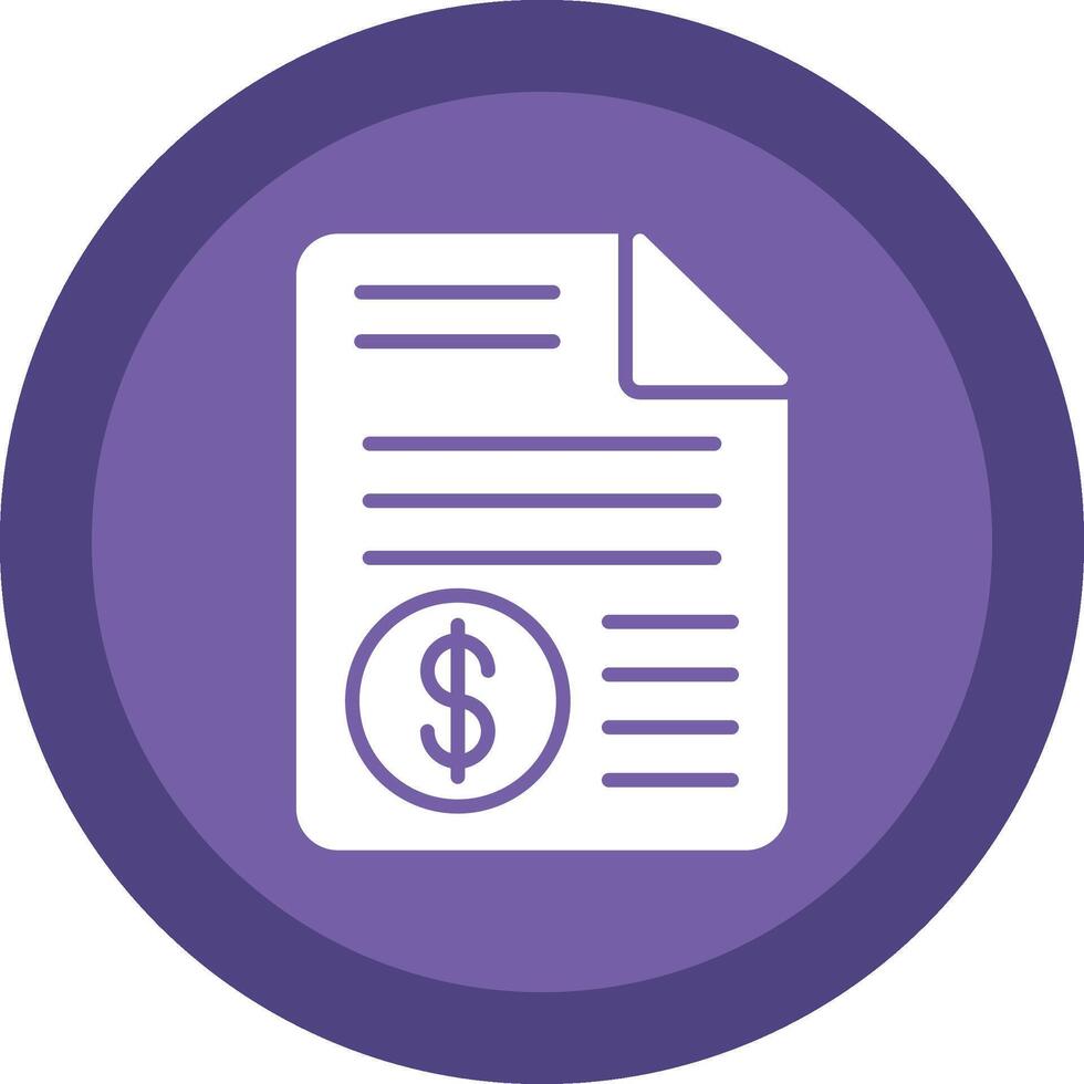 Document Glyph Due Circle Icon Design vector