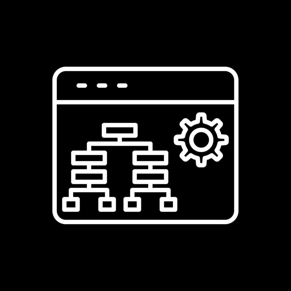 Hierarchy Line Inverted Icon Design vector