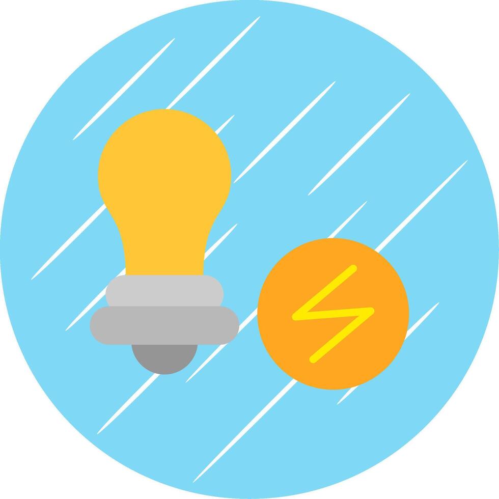 Energy Saving Flat Circle Icon Design vector