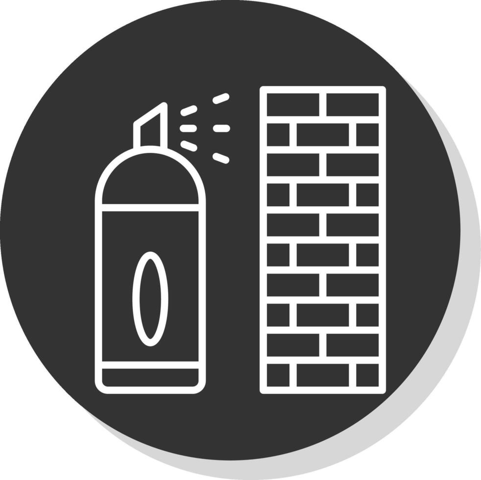 Graffiti Line Shadow Circle Icon Design vector