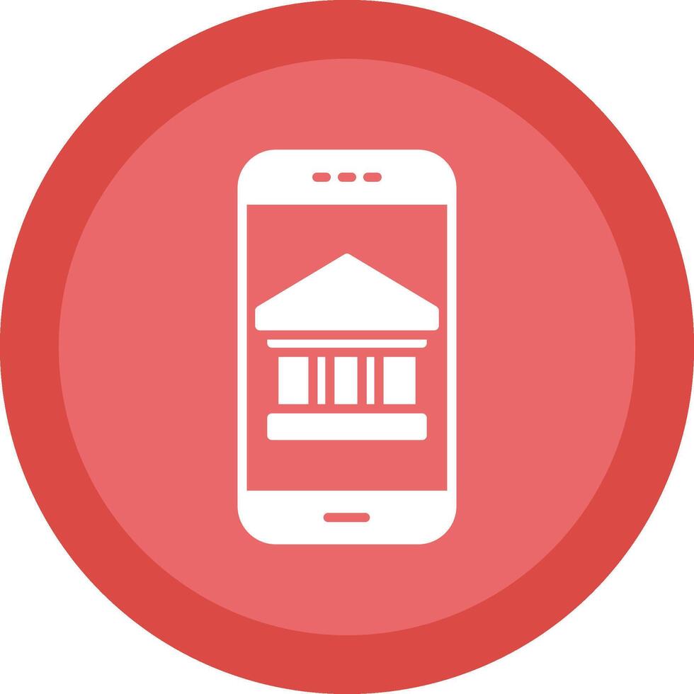 Mobile Banking Glyph Due Circle Icon Design vector