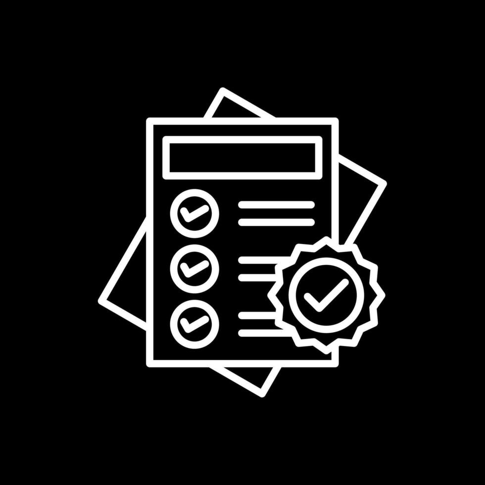 Notes Line Inverted Icon Design vector
