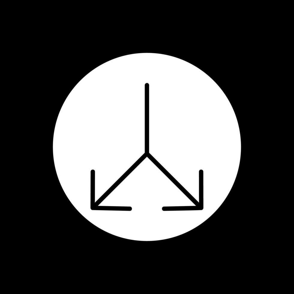 Split Glyph Inverted Icon Design vector