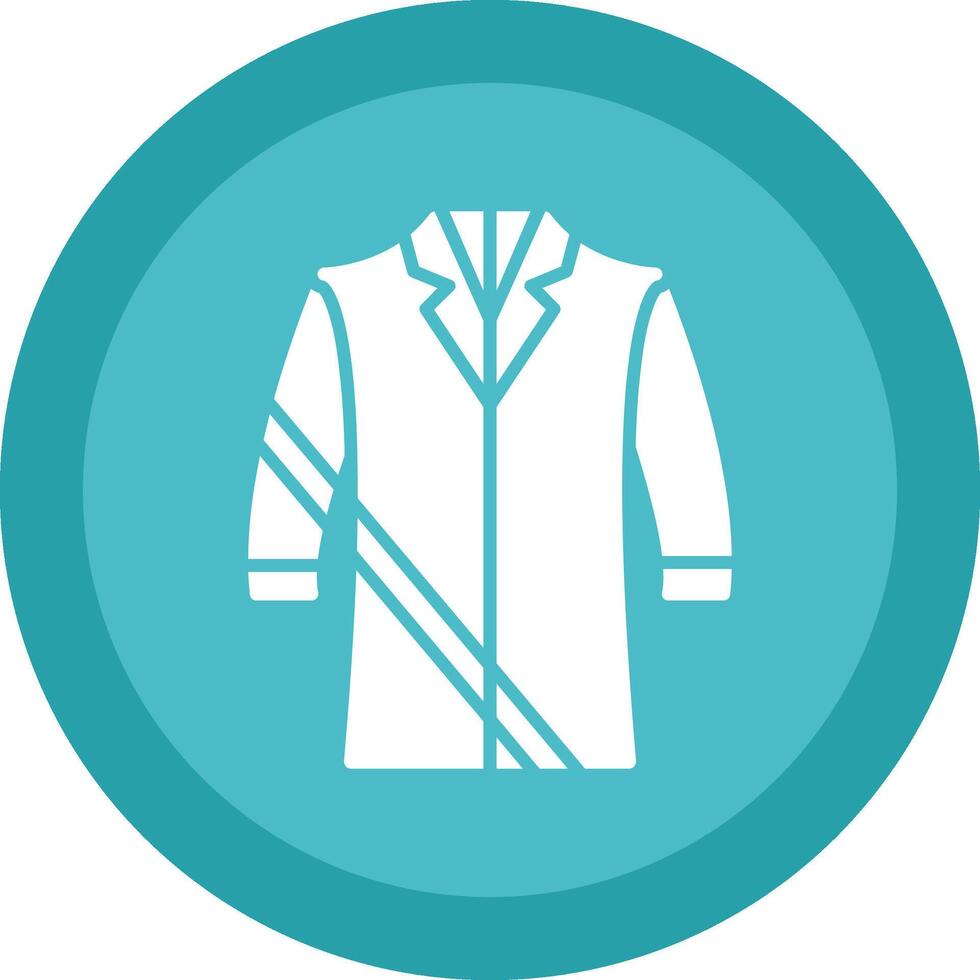 Coat Glyph Due Circle Icon Design vector