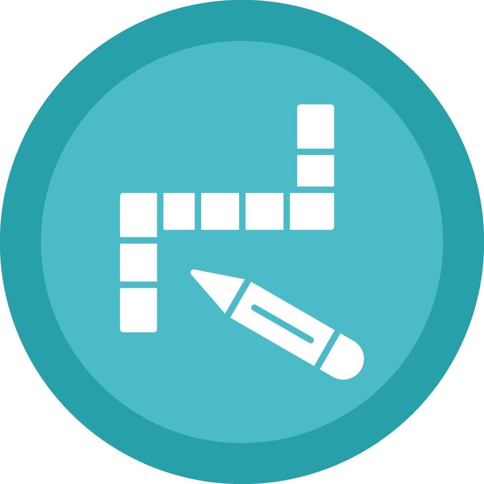Crossword Glyph Due Circle Icon Design vector