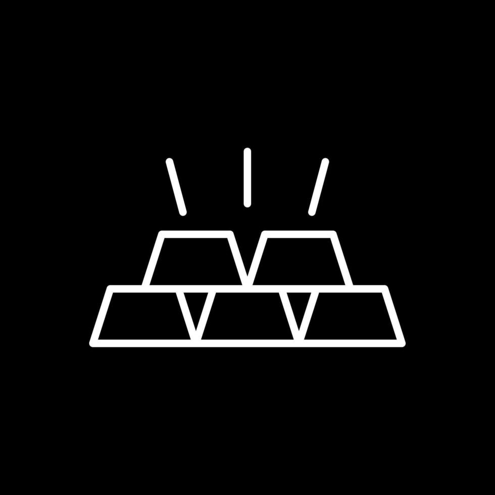 Gold Bars Line Inverted Icon Design vector