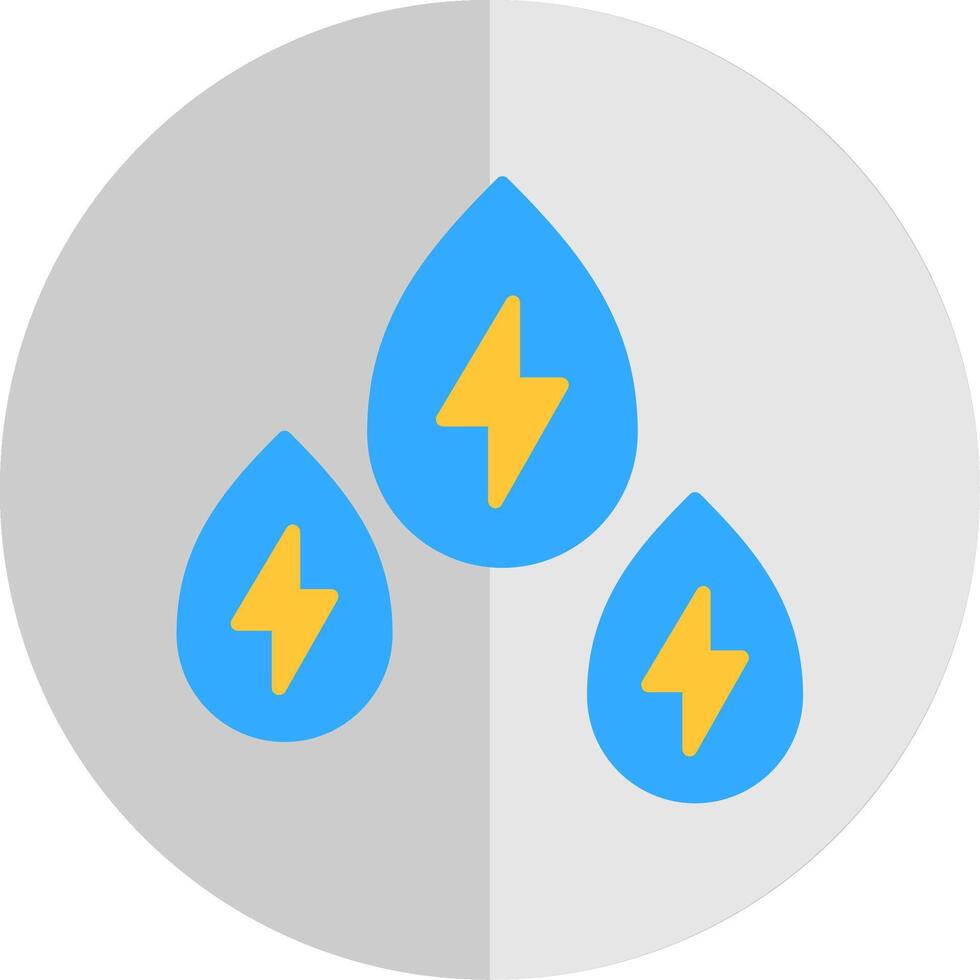 Hydro Power Flat Scale Icon Design vector