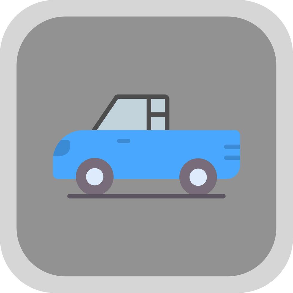 Pickup Flat round corner Icon Design vector