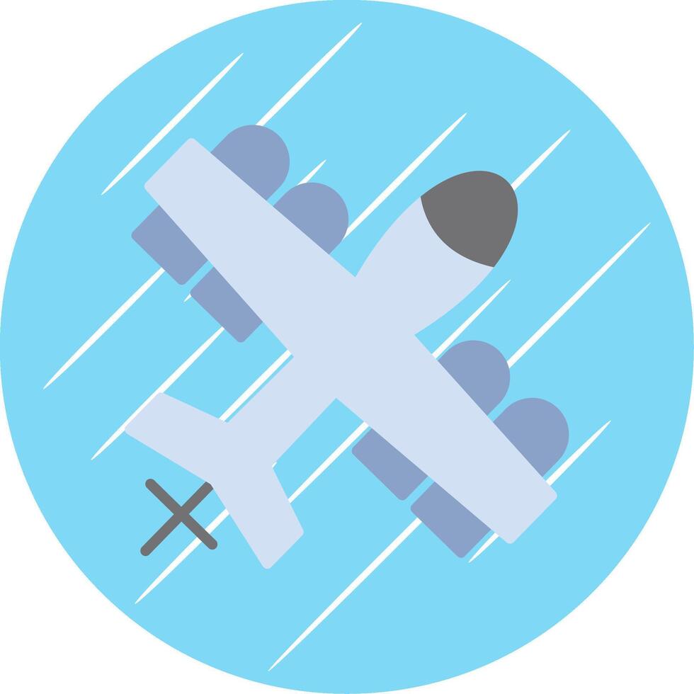 Military Drone Flat Circle Icon Design vector