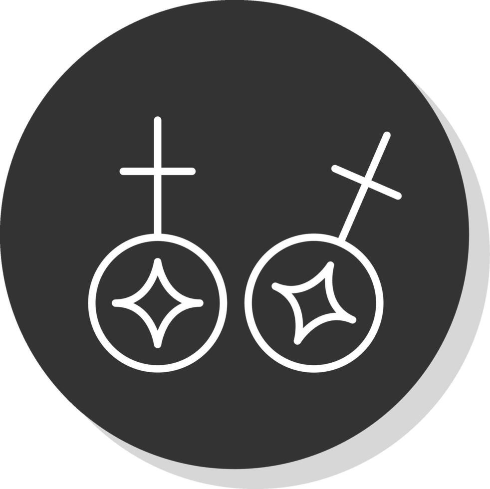 Cufflinks Glyph Due Circle Icon Design vector