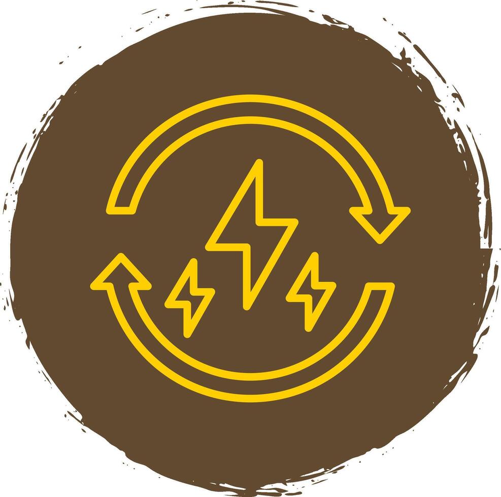 Renewable Energy Line Circle Sticker Icon vector