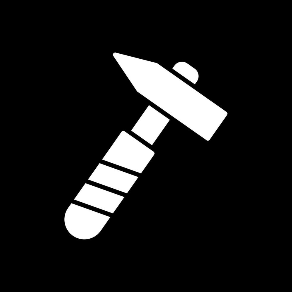 Pick Hammer Glyph Inverted Icon Design vector